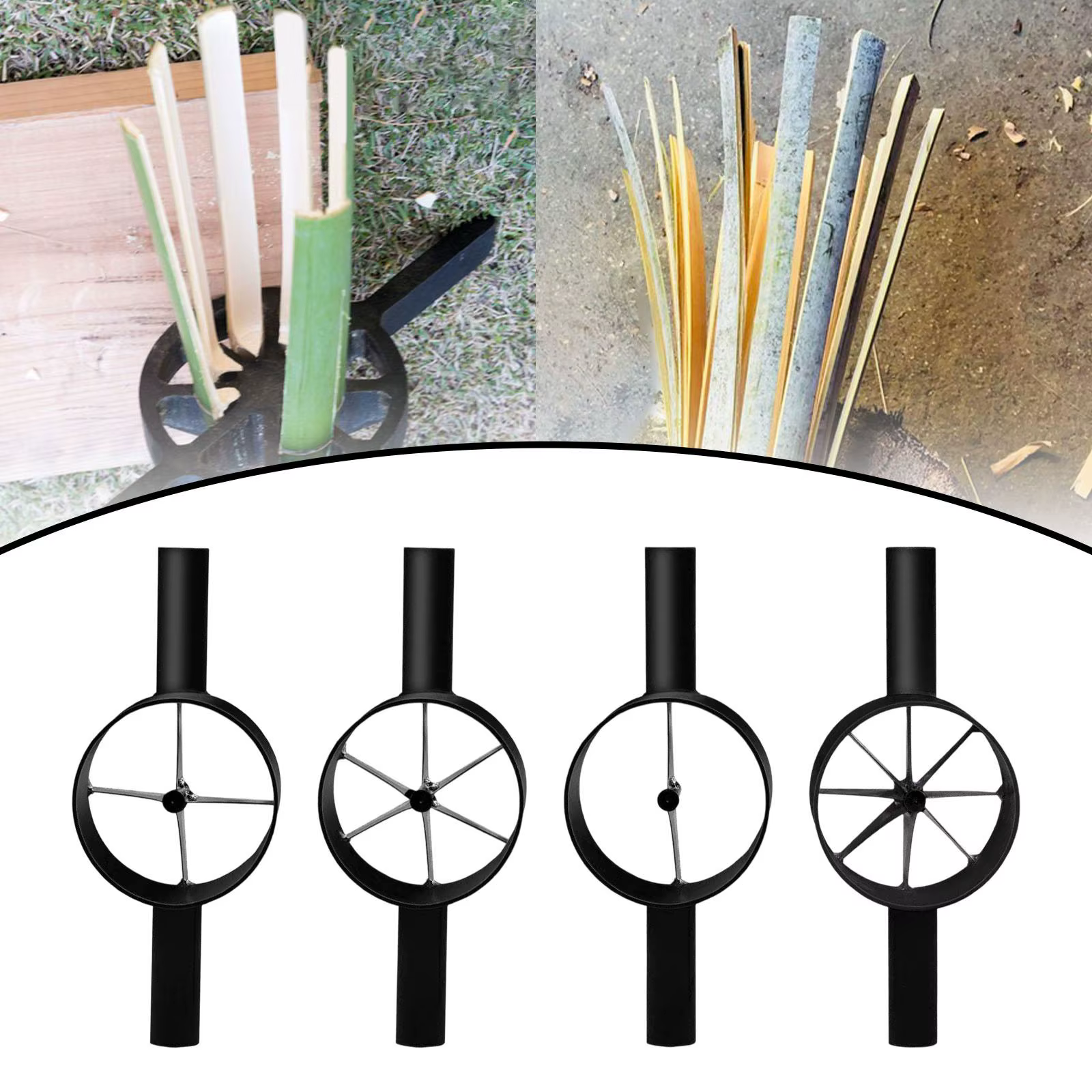 Fendeur de bambou robuste pour une division uniforme, machine professionnelle à fendre le bambou, outil manuel facile à utiliser pour les artisans de jardin