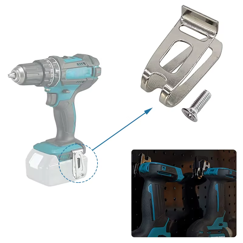 Porte-embouts avec crochet de ceinture et vis pour outils électriques sans fil 18V Makita/Dewalt/Milwaukee – Accessoires pour perceuses et visseuses à chocs
