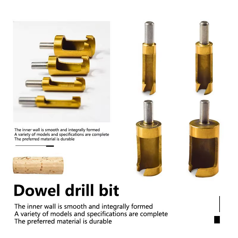 CMCP – foret en liège pièces/ensemble tonneau, revêtu de titane, pour bouchon de bois, 6/8/13/16mm, trous alésés, Tenon, outils pour le travail du bois