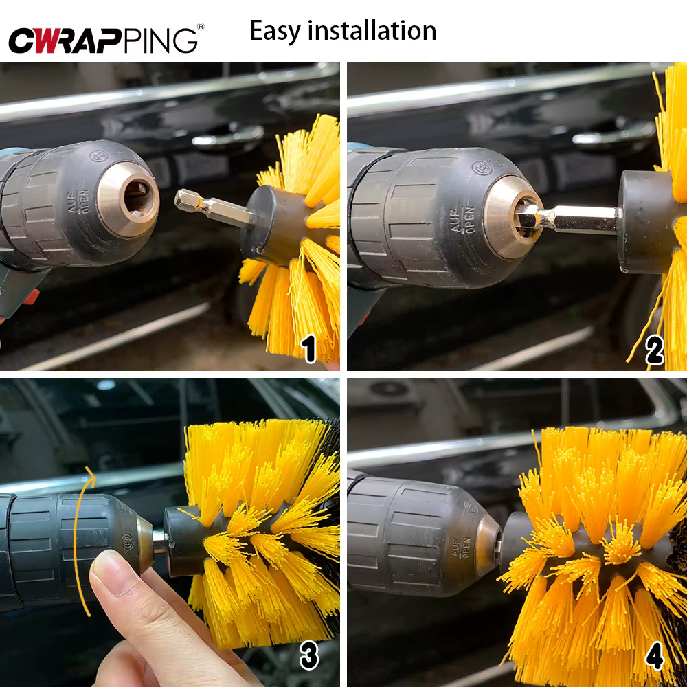 Ensemble de brosses pour perceuse électrique