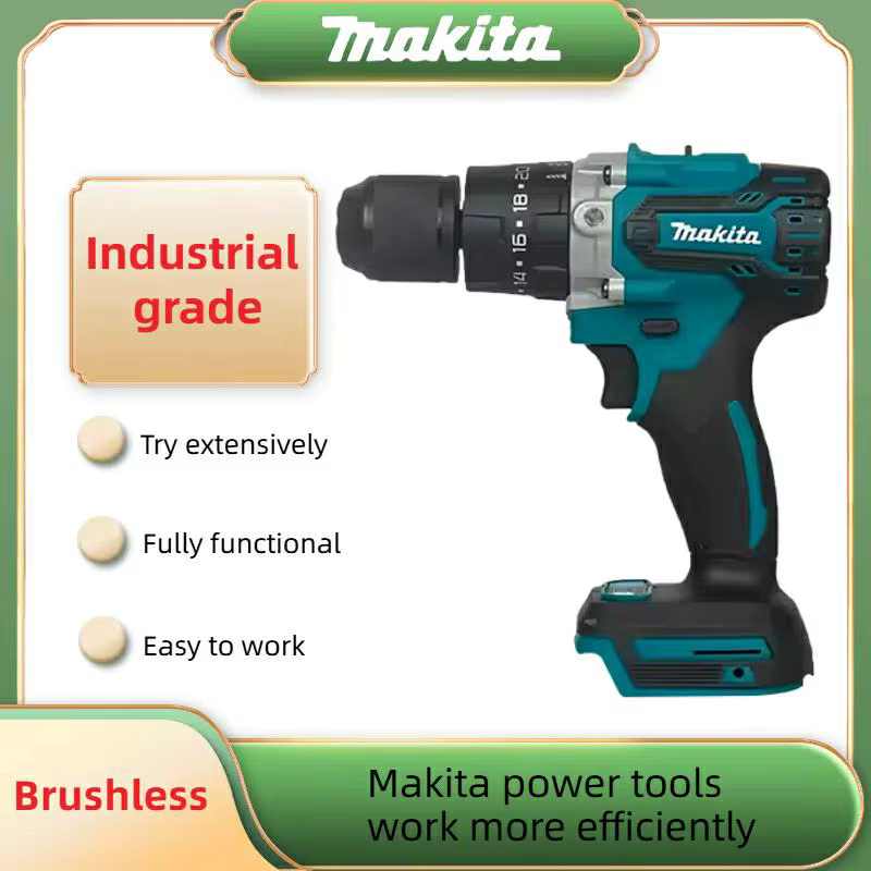 Perceuse à main rechargeable Makita DDF487 18V : Machine nue de 13 mm avec lumière LED