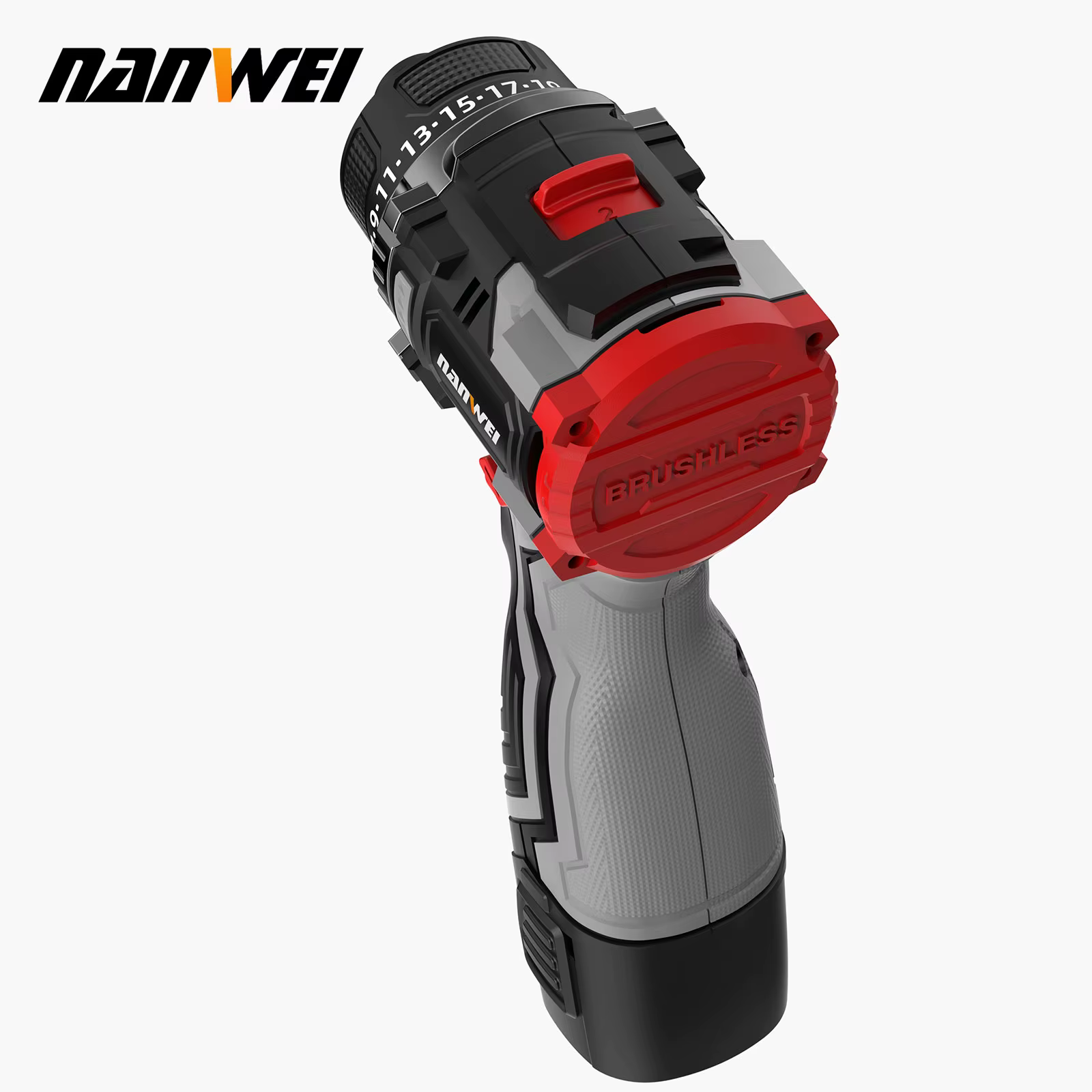NANWEI 16.8V Lithium-ion perceuse sans fil portable universel sans brosse Double vitesse pilote tournevis sans fil