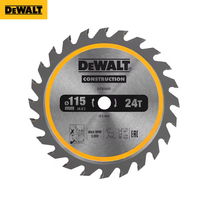 DEWALT DT20420-QZ lame de scie circulaire sans fil encadrement 115X9.5 MM 24T