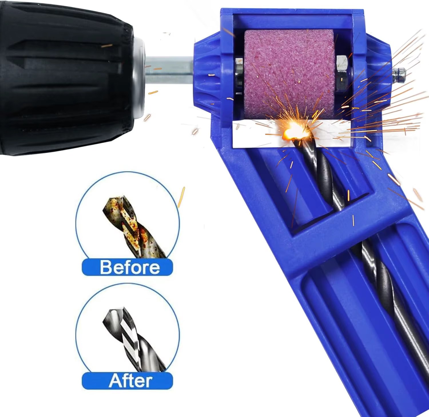 Outil d'affûtage de forets portable - Meule diamantée électrique