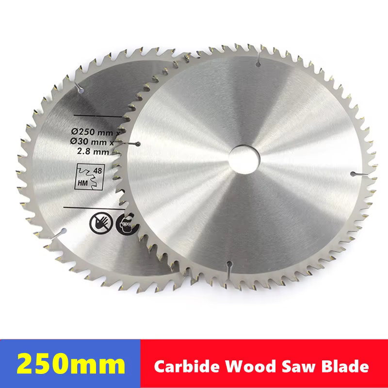 Lame de scie à bois en carbure 250mm x 40T/48T/60T/80T ouverture 30mm