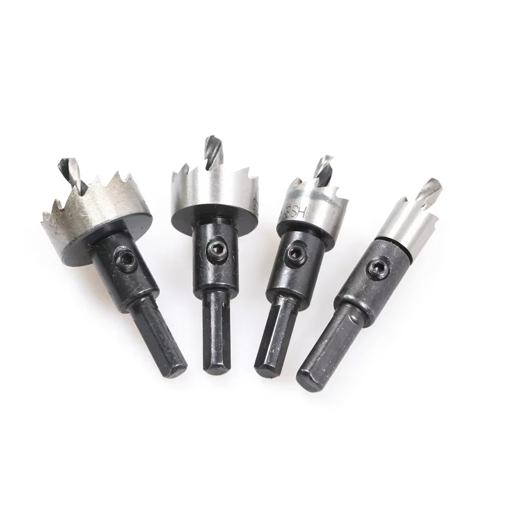 6pc 12mm/14mm/17mm/18.5mm/20mm/22mm pointe en carbure HSS forets métal trou scie forets ensemble torsion trou scie coupe outils électriques
