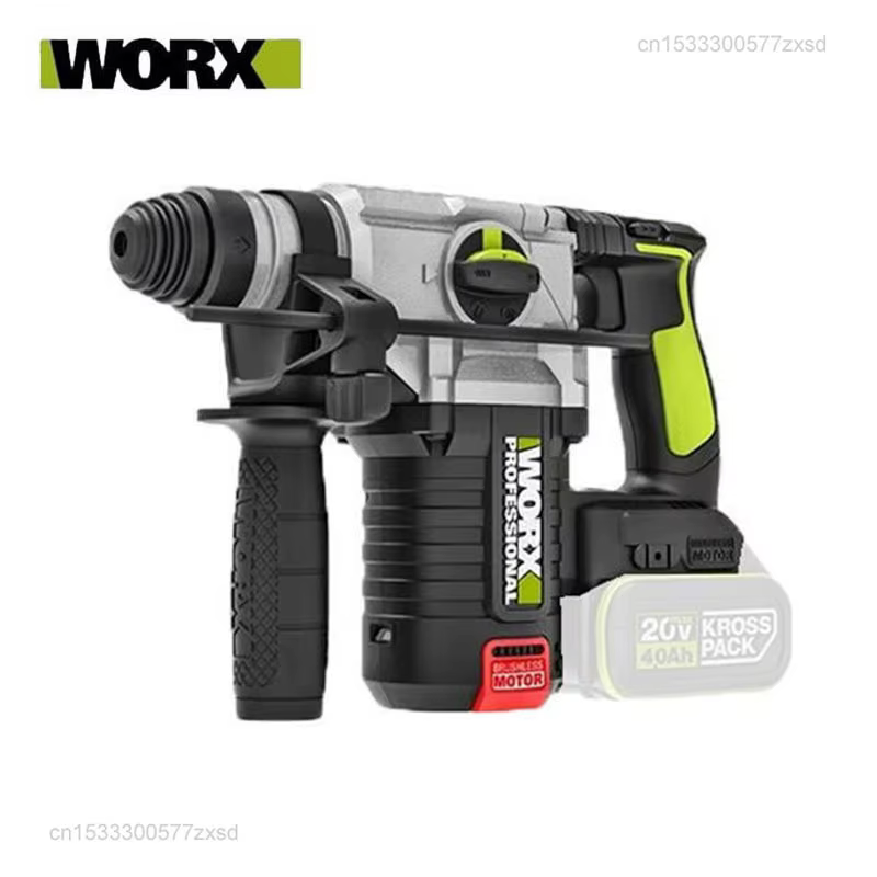 WORX WU388 perceuse à percussion sans fil sans brosse à double usage pour le perçage du béton outils de forage électrique fonctionnels de qualité industrielle