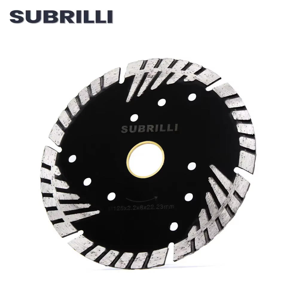 SUBRILLI 105/115/125/150/180/200/230/250/300/350mm Diamant Lame de Scie En Marbre Granit Béton Disque De Coupe avec des Dents De Protection