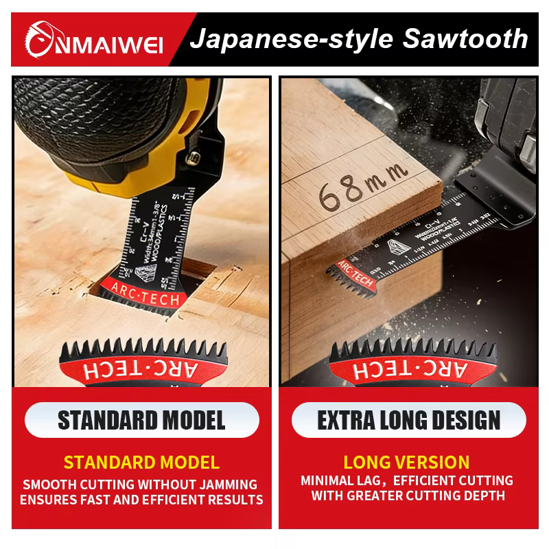 Lames oscillantes multi-outils à dents japonaises