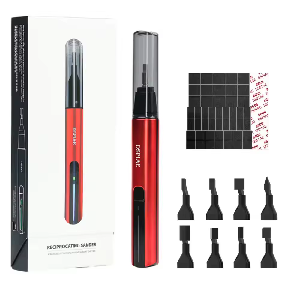 DSPIAE ES-A ponceuse alternative bricolage électrique USB Charge stylo de meulage modèle en plastique têtes de ponçage papier de verre outils d'artisanat militaire
