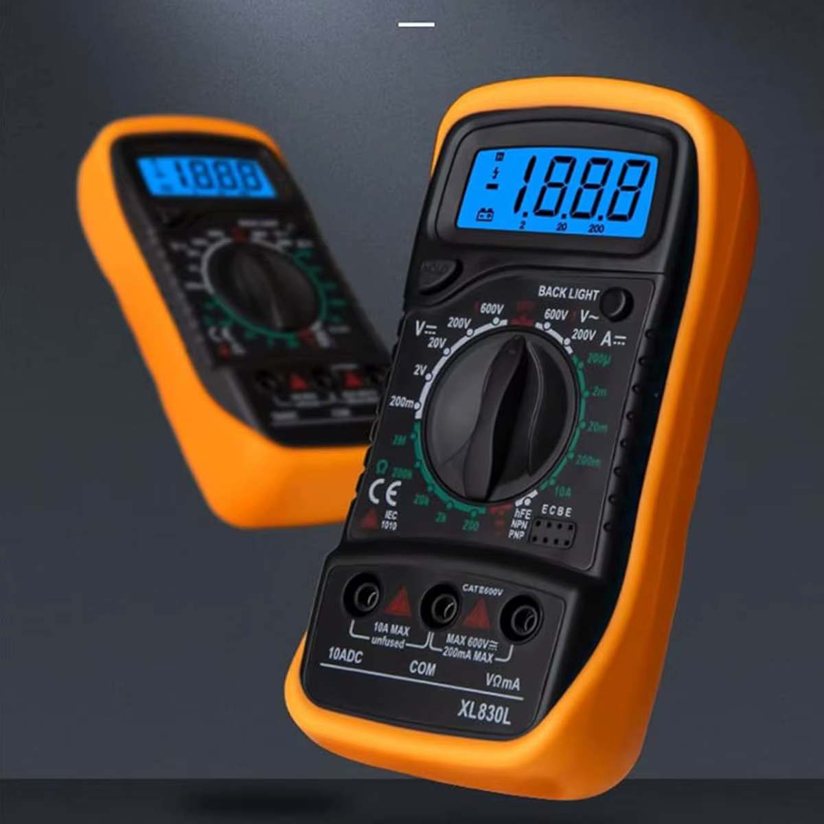 Multimètre numérique portable haute précision avec écran rétroéclairé