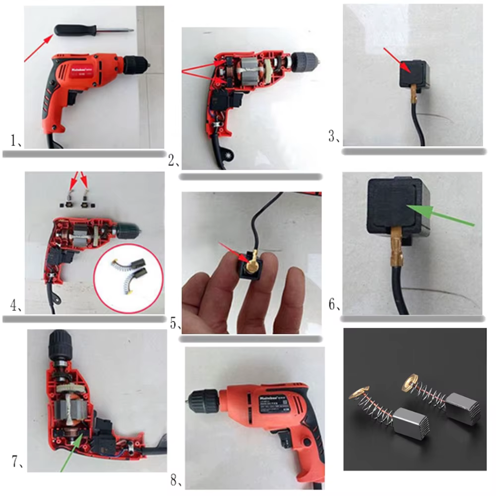 Balais de carbone pour moteur électrique