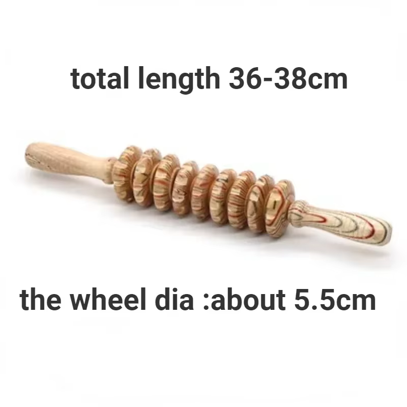 Rouleau de Énergie Lymphatique en Bois, Outils de Thérapie pour le Contour du Corps, Cellulite
