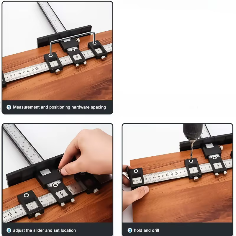 Outils pour le travail du bois localisation foret localisateur de poinçon emplacement gabarit Guide de rail poignée