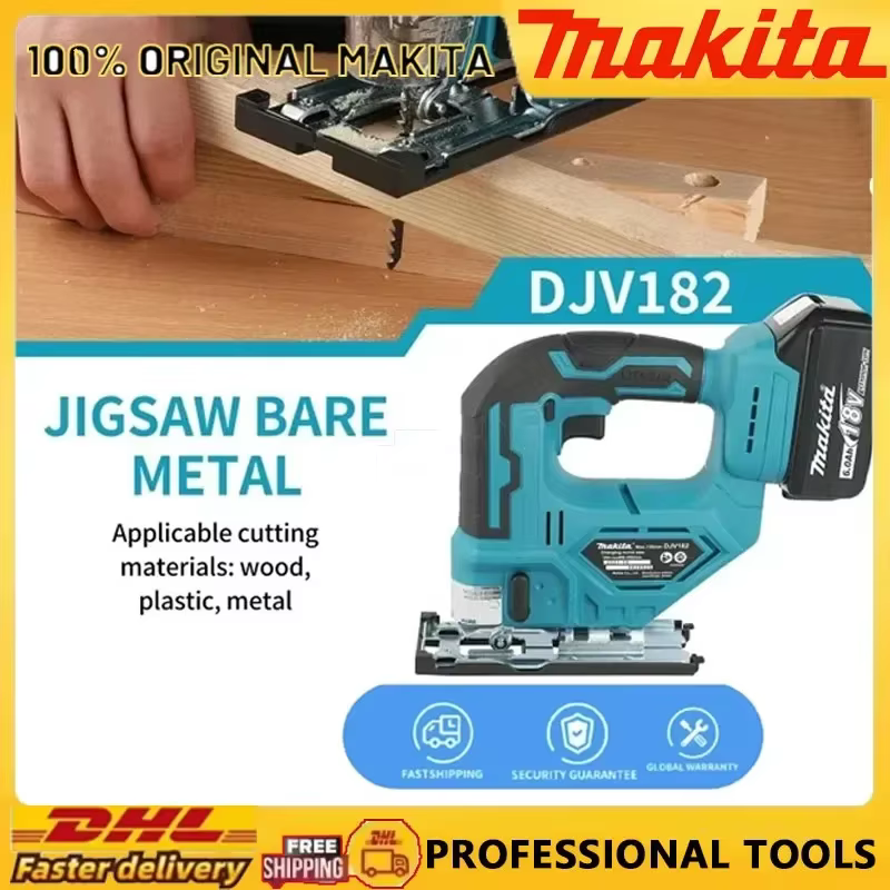 Scie sauteuse électrique sans fil Makita DJV182Z 340W avec lame