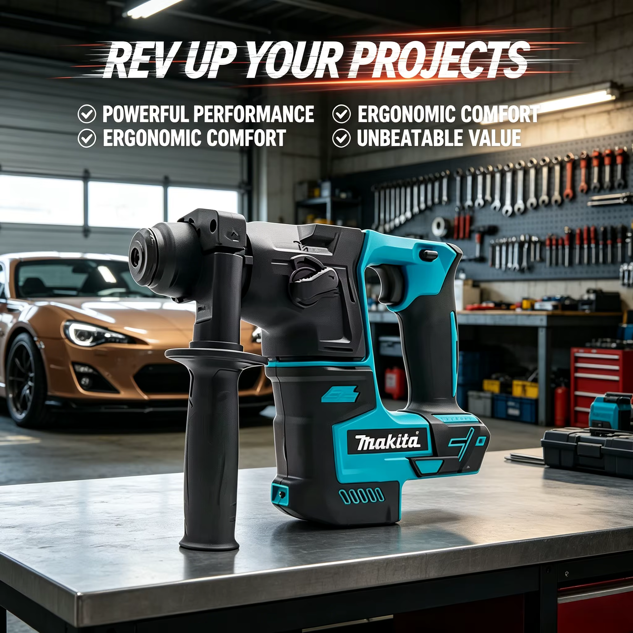 Makita HR140D Perceuse à percussion sans balais originale | Marteau électrique sans fil au lithium 18V (machine