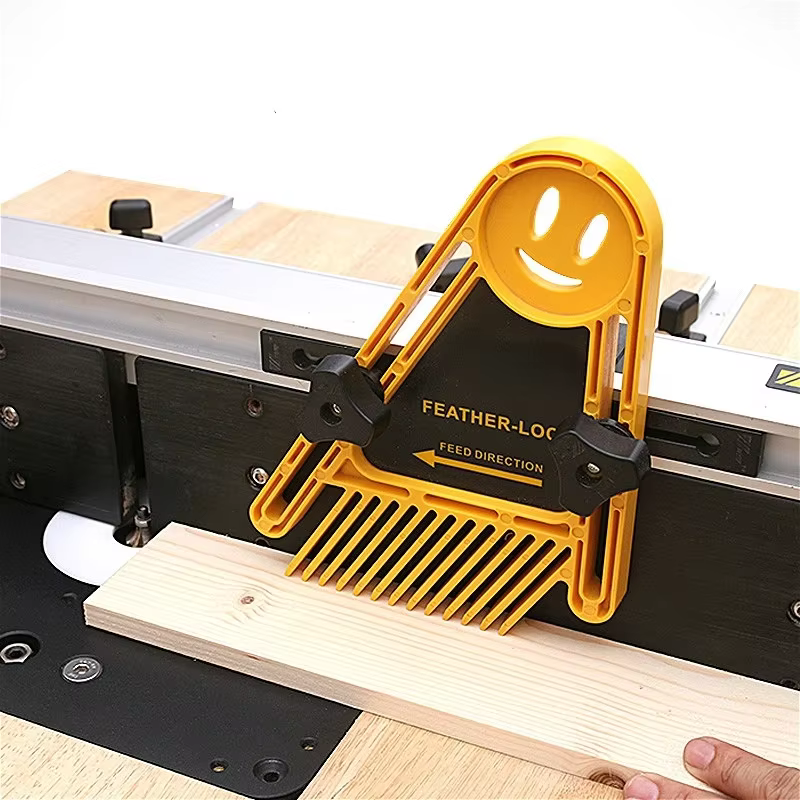 Paquet de 2 planches à plumes Double plume Loc Board réglable travail du bois sécurité Table scie bloc poussoir pour