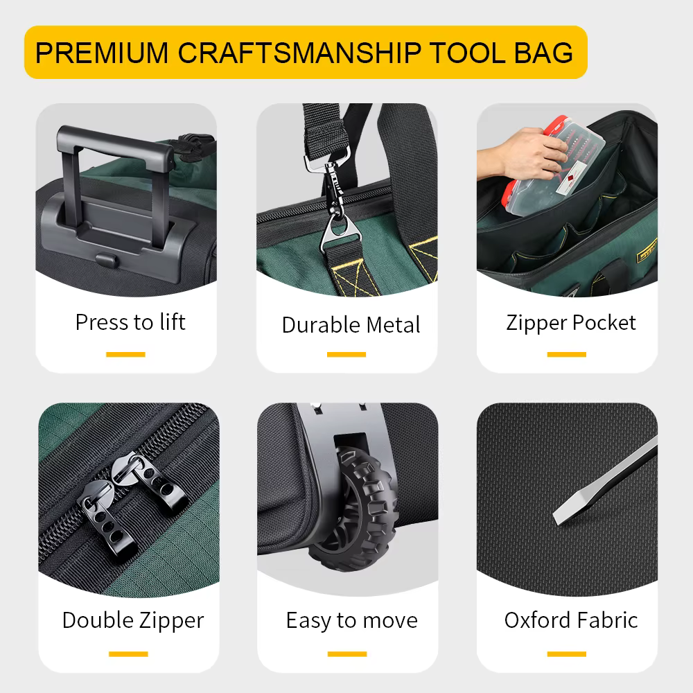 Sac à outils roulant, trousse à outils robuste