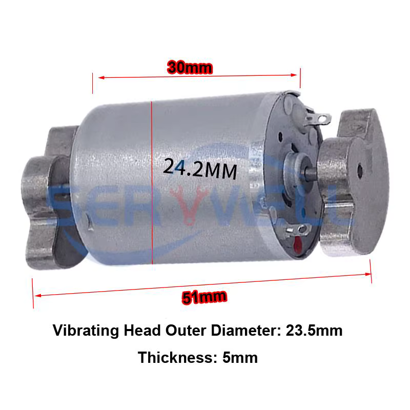 Micro Moteur Électrique Pliable à Vibrations de 6V, 12V, 24V, 3000/6000/8500, Accessoire de Énergie à Double Tête pour Touriste