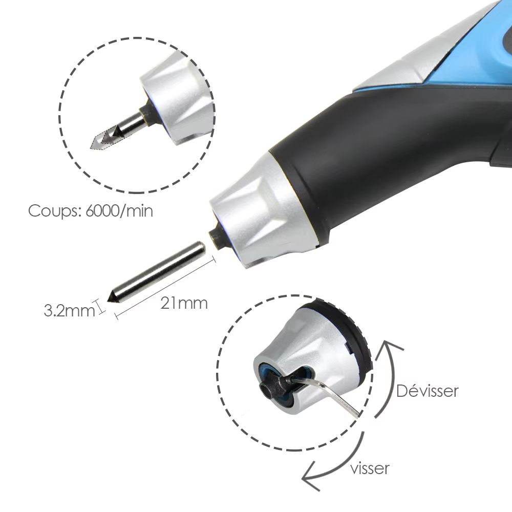 Outils de gravure 13W Vitesse 5 Niveau