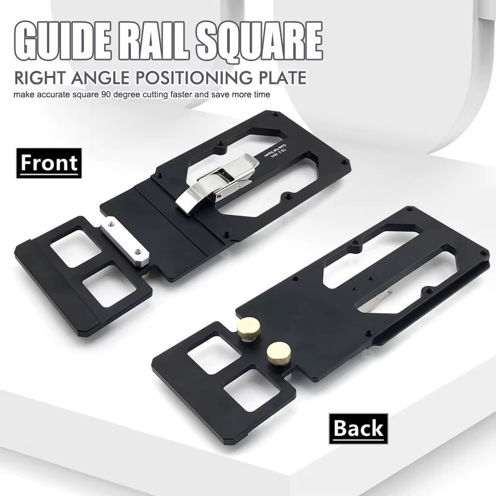 Rail de guidage pour le travail du bois, plaque de positionnement carrée à Angle droit de 90 degrés, Compatible avec le Rail de scie sur rail Festool/Makita/Milwaukee