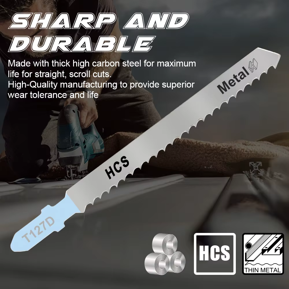 XUCHUAN Lame De Scie Sauteuse 5/10PCS T101BR Jigsaw Lames Ensemble T Tige Bois Assortiment