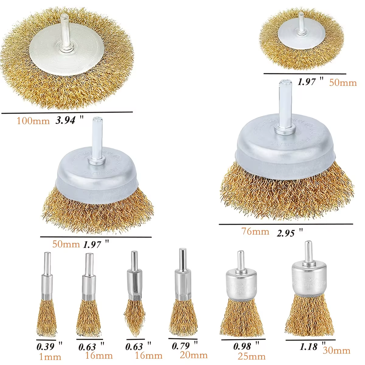 Brosse métallique pour perceuse