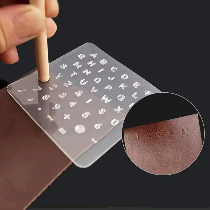 1 ensemble d'outils de marquage et d'impression sur cuir, poinçon de lettrage pour cuir, outil d'impression pour articles en cuir translucide, moule en cuivre à caractères mobiles