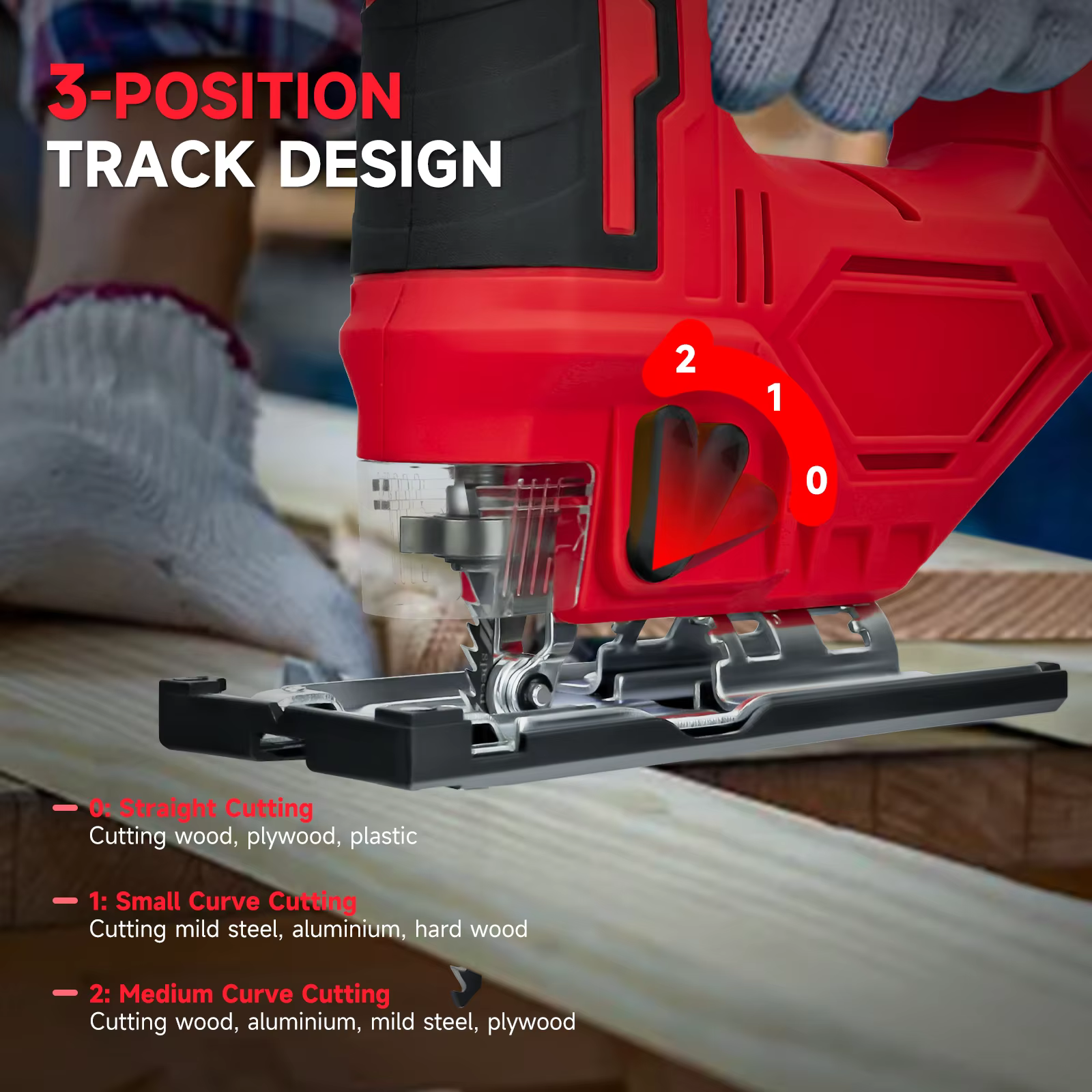 Scie sauteuse électrique pour batterie Milwaukee 18 V 2700 tr/min vitesse variable 3 positions réglage orbital outil