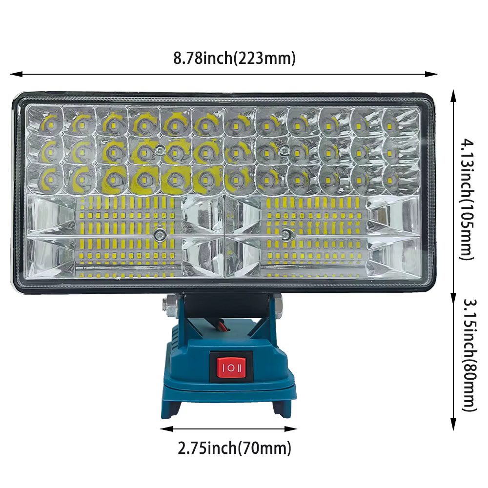 Lampe de travail LED 3/4/8 pouces pour Makita