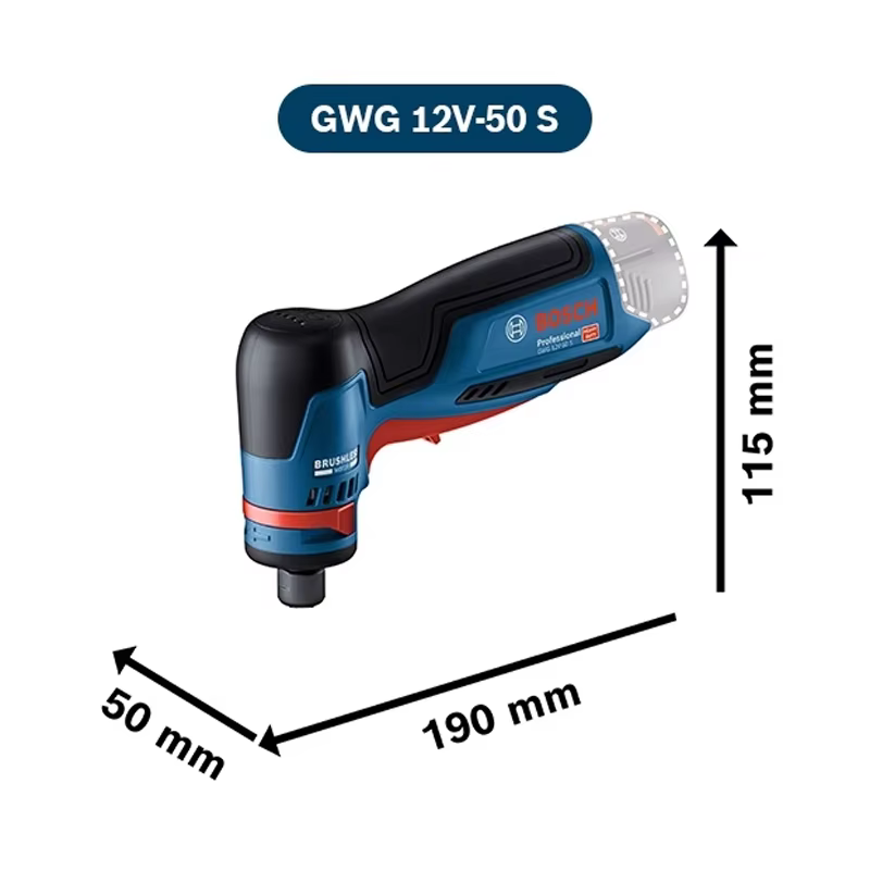 Bosch GWG 12V-50 S meuleuse électrique polisseuse sans fil ponceuse à Angle droit sans brosse usage domestique Mini rectifieuse
