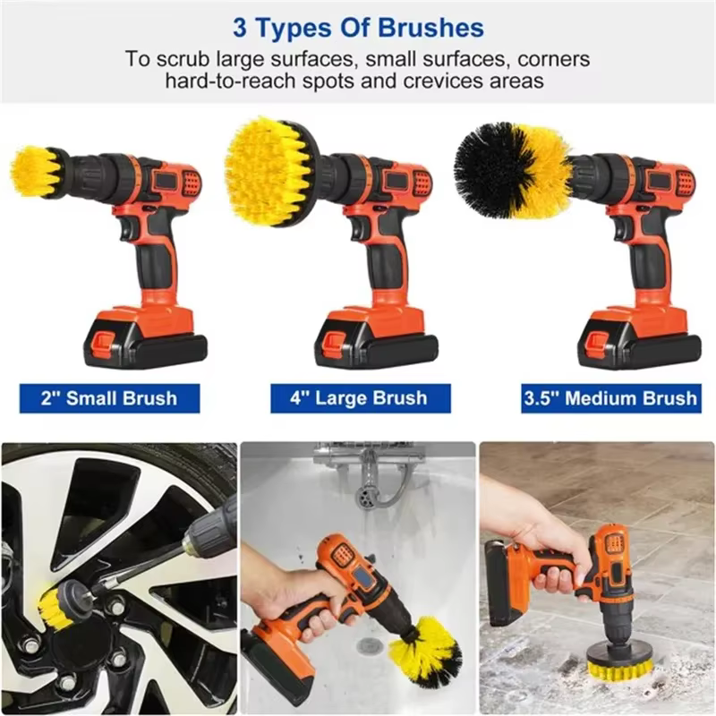 Ensemble de brosses de nettoyage pour perceuse