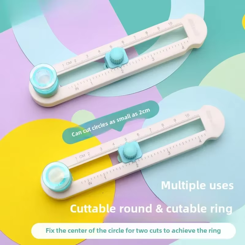 Coupe-papier circulaire 2-32cm, outil de coupe artisanal multifonctionnel en plastique pour Scrapbooking, cartes, usage domestique, étude et bureau
