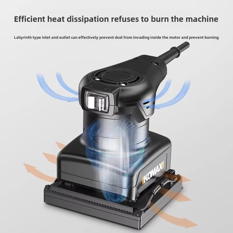 Ponceuse électrique efficace 220V pour le travail du bois et le polissage des sols avec système de dépoussiérage