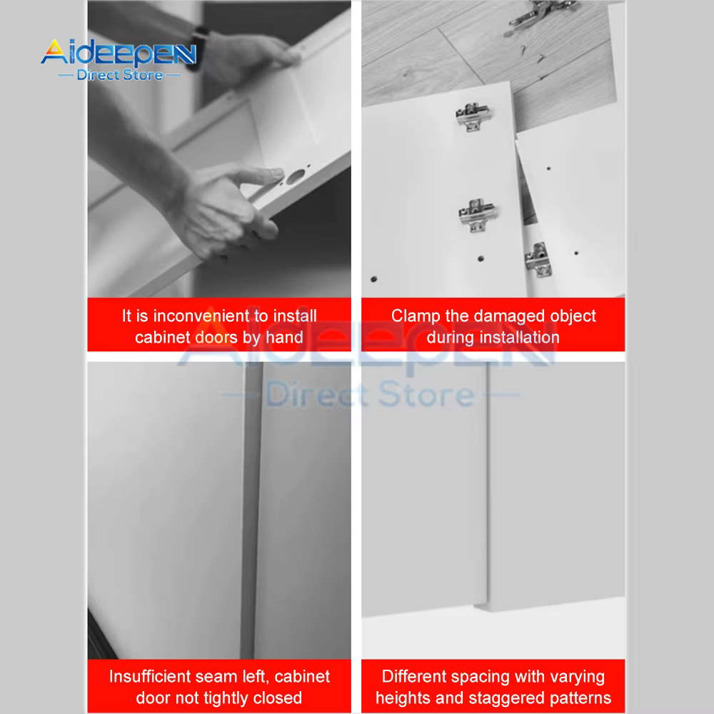 Outil d'installation de porte d'armoire portable en acier inoxydable