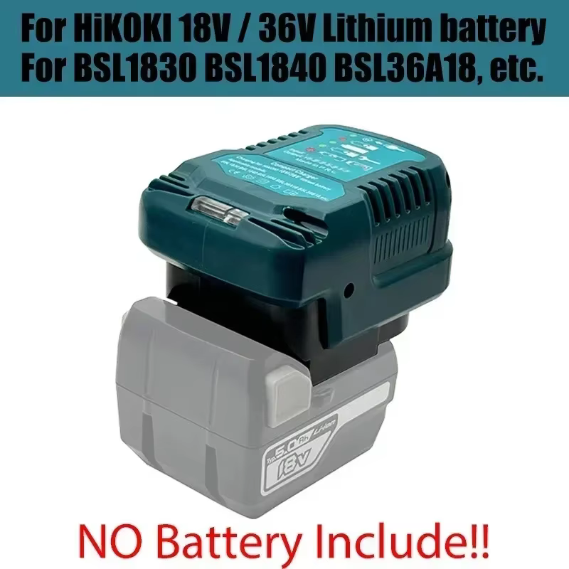 Pour HIKOKI 18V Li-Ion Batteries 12V/24V Portable Mini chargeur de voiture allume-cigare prise remplacement