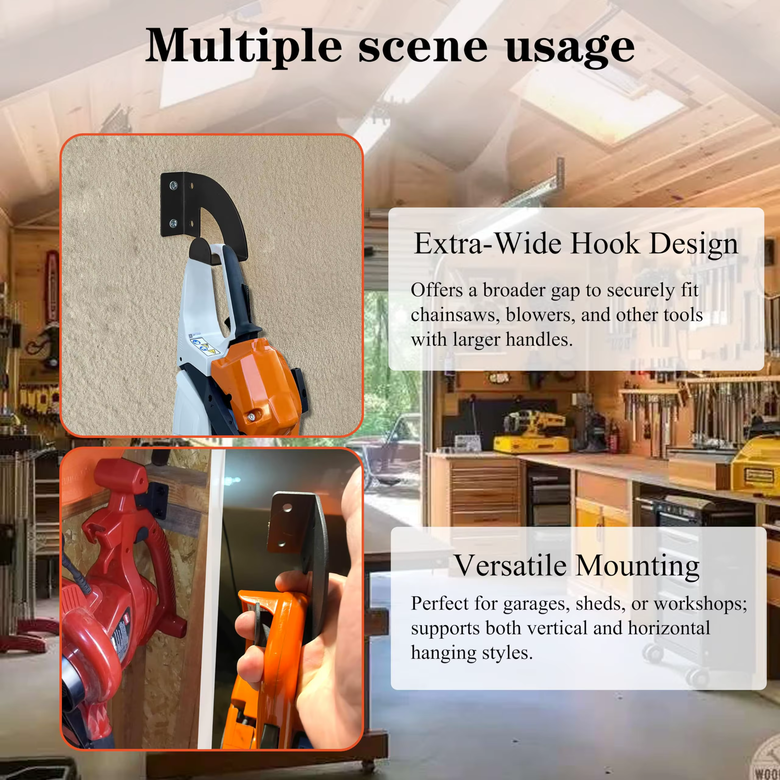 Support mural multifonctionnel robuste pour outils d'atelier