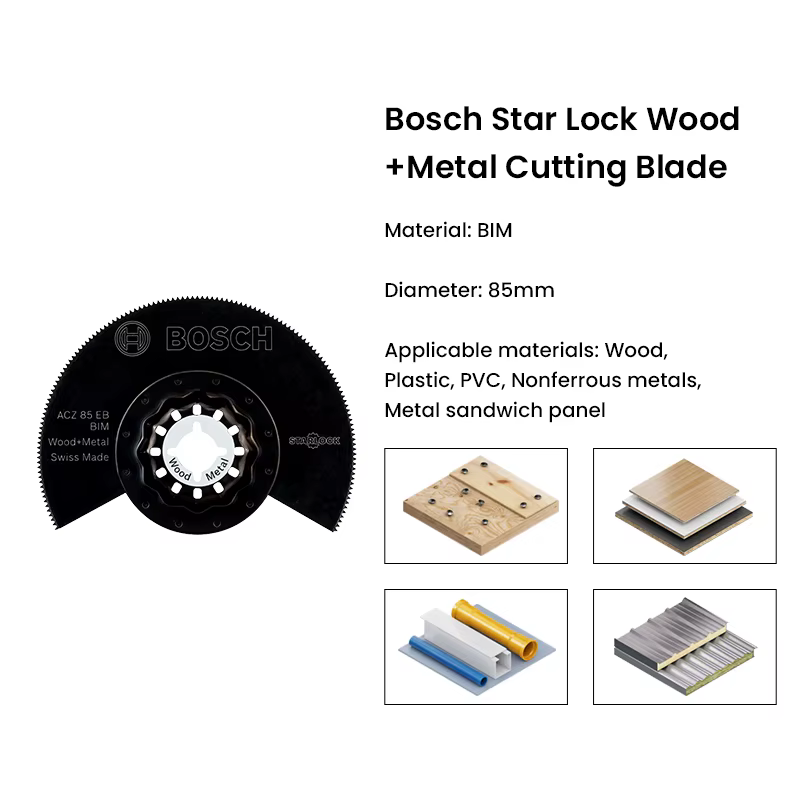 Bosch Starlock Accessoire Bois Pvc En Plastique Lame De Scie À Découper En Métal
