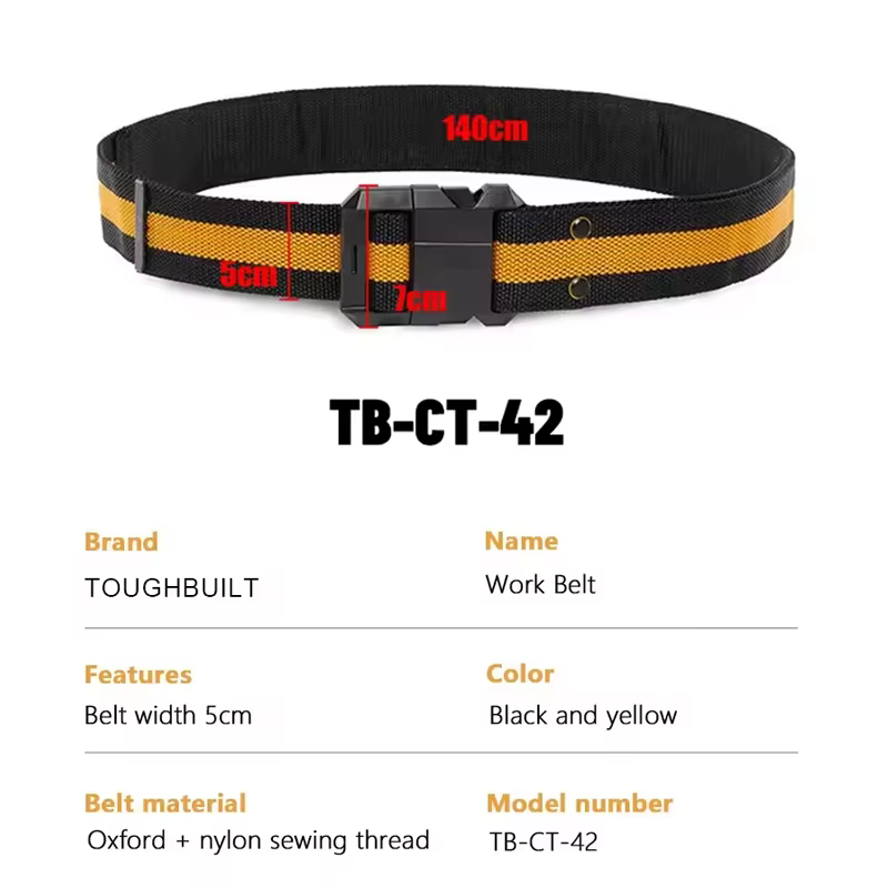 TOUGHBUILT TB-CT-42 ceinture à outils boucle réglable