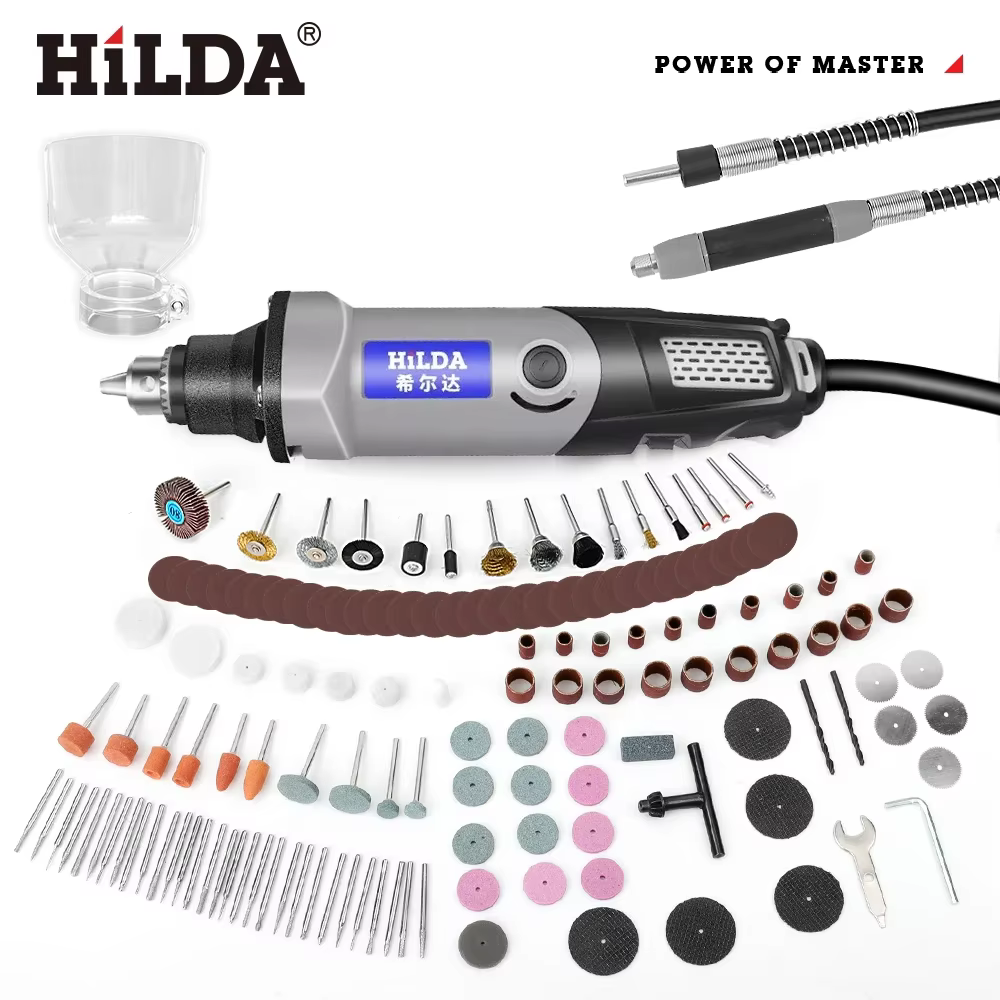 HILDA 400W outil rotatif 6 positions outils de meulage Mini perceuse meuleuse électrique