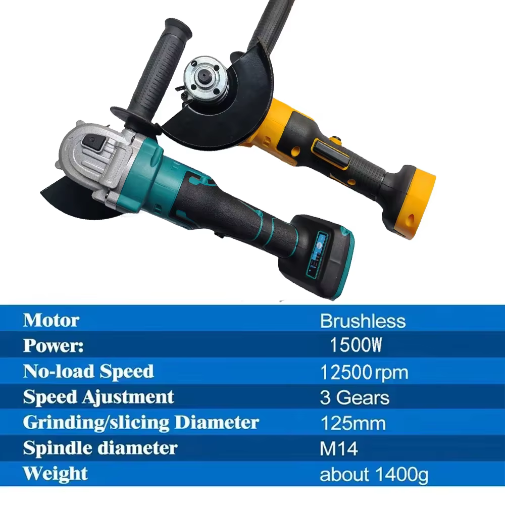 VILASTING M14 meuleuse d'angle électrique sans brosse 100MM/125MM outil de coupe du bois vitesse Variable pour Makita 20v batterie broche