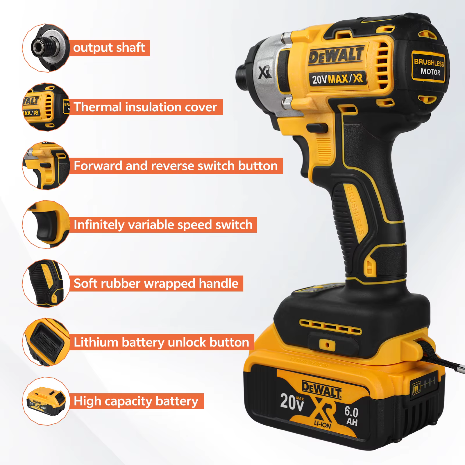 DEWALT DCF887 outils de forage électrique tournevis à percussion 20V perceuse sans fil