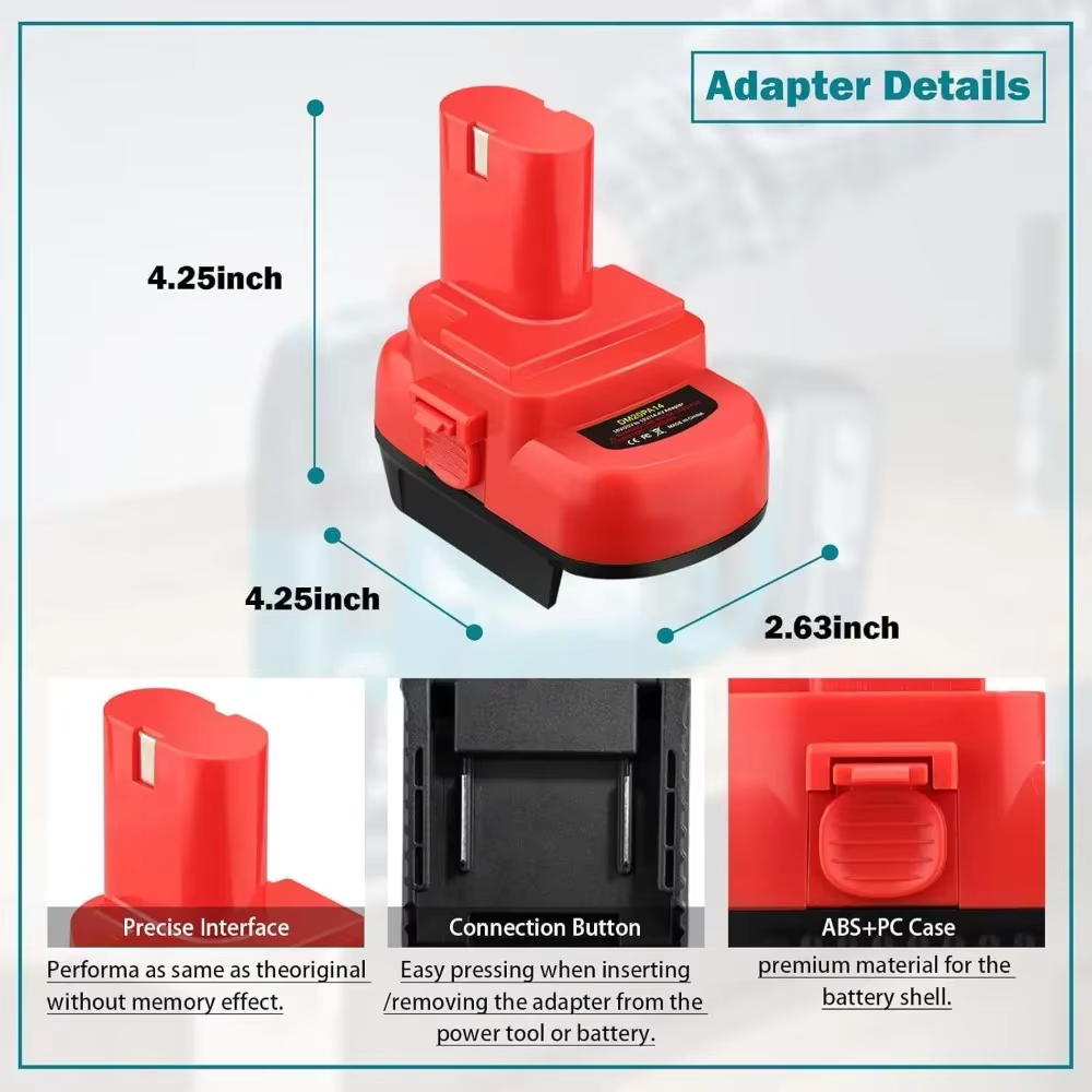 Adaptateur d'outil pour Milwaukee 18V vers Makita 12V