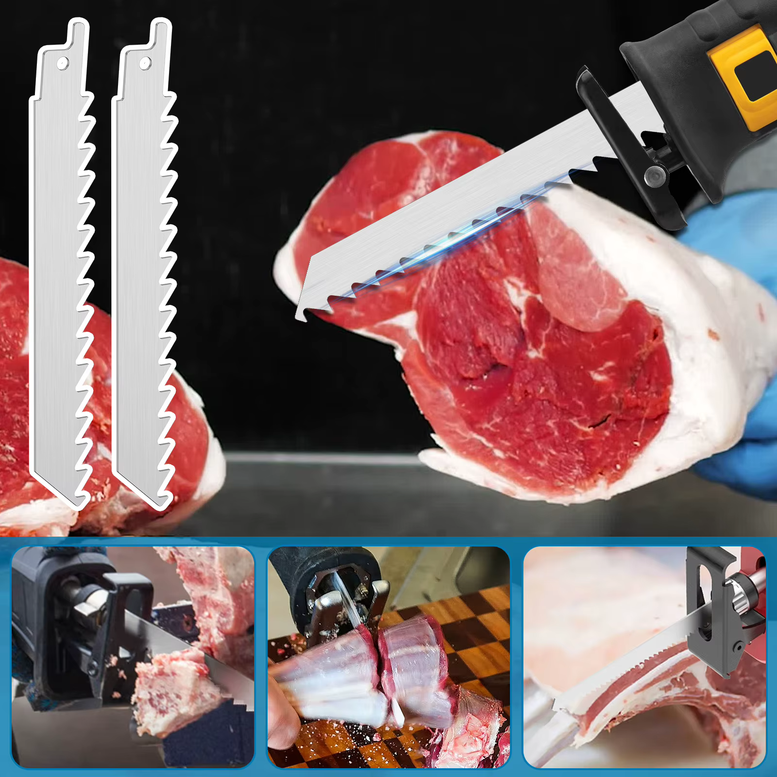 Lot de 5 lames de scie à os de 6 pouces en acier inoxydable
