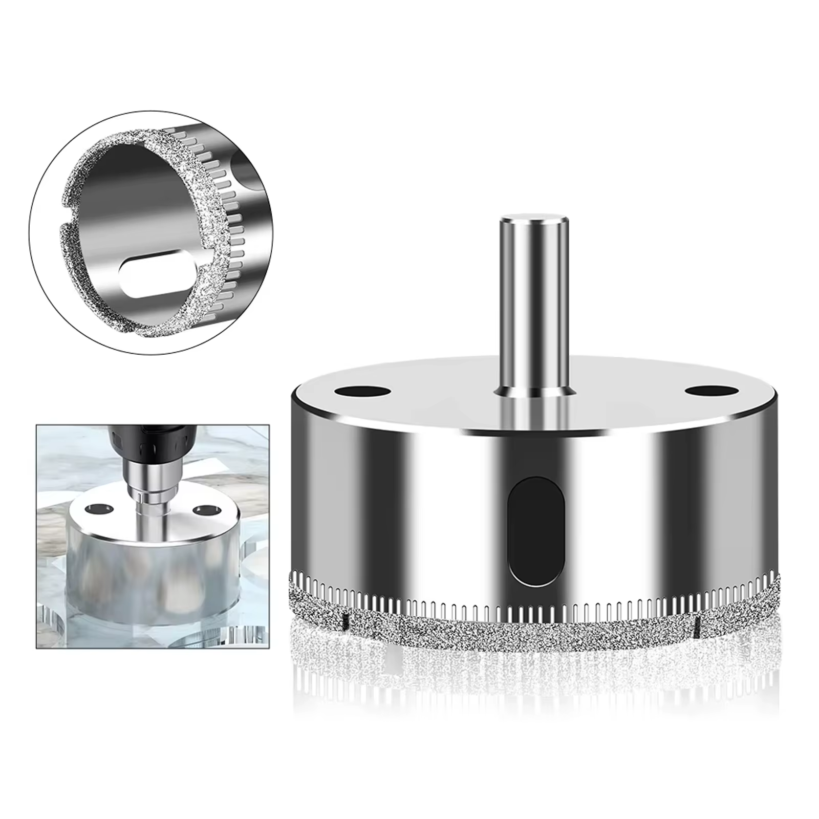 1 pièce Scie cloche diamantée 60-200mm pour verre