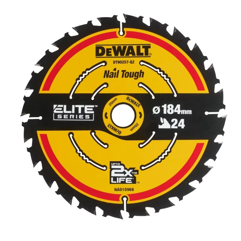 DEWALT DT90257 DT90259 Lame de scie circulaire 2X 184mm 24T, disque de coupe pour le travail du bois, accessoires pour outils électriques