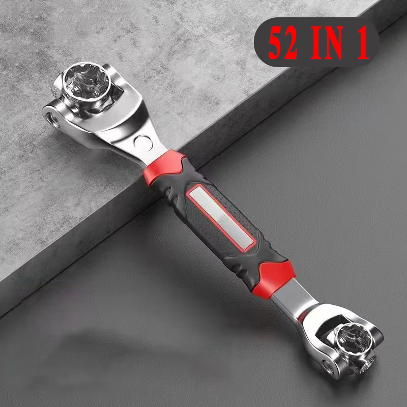 52 en 1 outils douille fonctionne universel cliquet cannelé boulons manchon Rotation