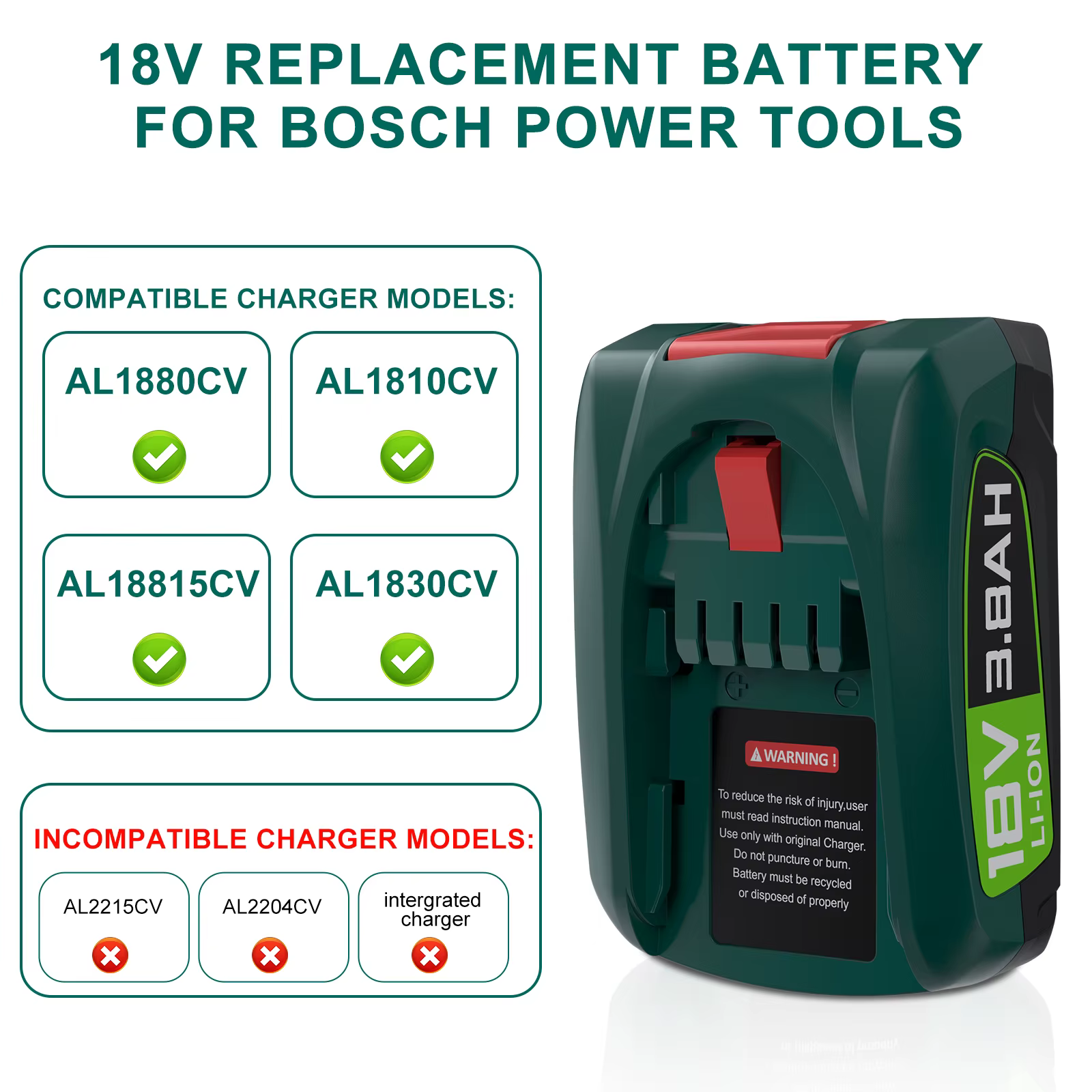Batterie de remplacement pour outils Bosch