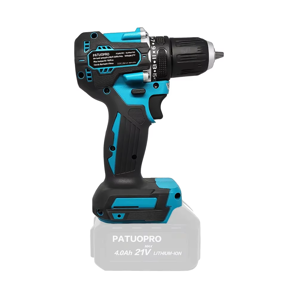 PATUOPRO-Perceuse électrique sans balais pour Makita, outils électriques rechargeables, pilote de perceuse sans fil, batterie 18V, couple Liqu100N. m, 21V