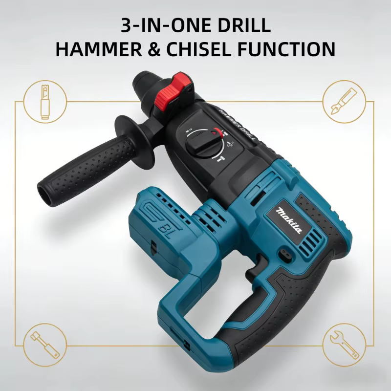 Makita Perceuse à percussion sans fil 18V (26MM) - Outil électrique sans fil à batterie lithium pour le perçage (machine uniquement)